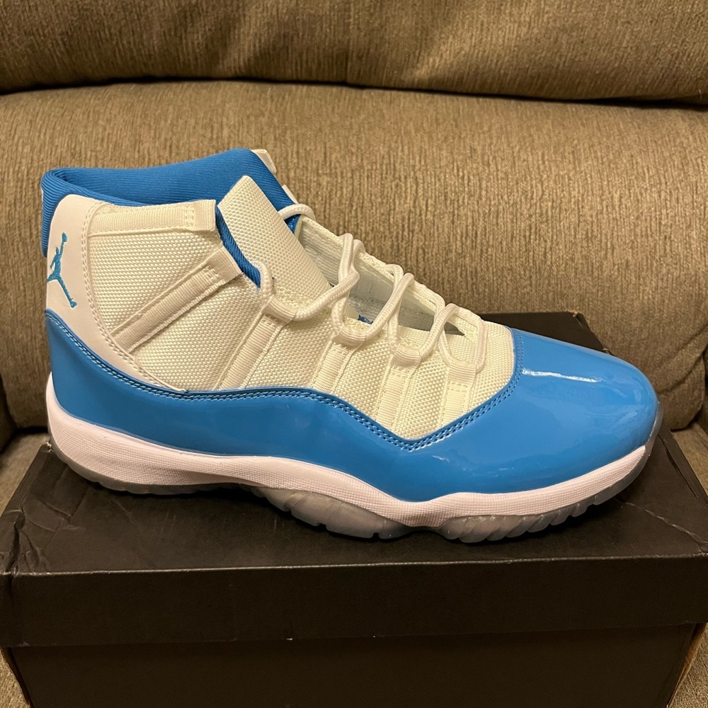 Stylish Blue and White High-Top Sneakers